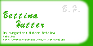 bettina hutter business card